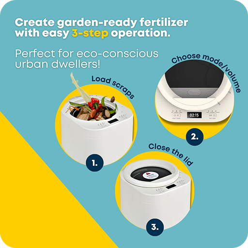 Kwik Composter Food Waste Composter – Efficient Kitchen Waste Reduction with Quick Co ...