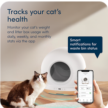 Load image into Gallery viewer, WeeKett Smart Cat Litter Box with App, Large 75L Capacity, Self Cleaning Cat Litter Tray- Automatic Odour Control, Quiet Operation, Easy Maintenance, Compatible with Clumping &amp; Natural Litters [Pre-Order for ETA Oct 24th]