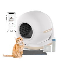 Load image into Gallery viewer, WeeKett Smart Cat Litter Box with App, Large 75L Capacity, Self Cleaning Cat Litter Tray- Automatic Odour Control, Quiet Operation, Easy Maintenance, Compatible with Clumping &amp; Natural Litters [Pre-Order for ETA Oct 24th]